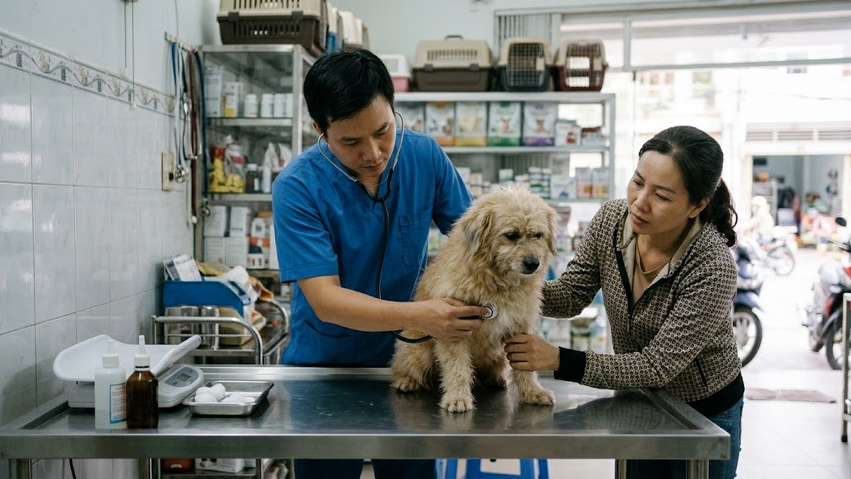 Chó bị ho khan, khò khè kéo dài – Khi nào cần đưa đến bác sĩ thú y? — nội dung minh họa